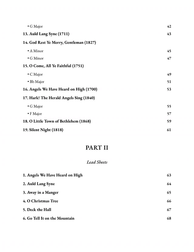 Lead sheets: sample page 3 from Classic Christmas Songs for Piano