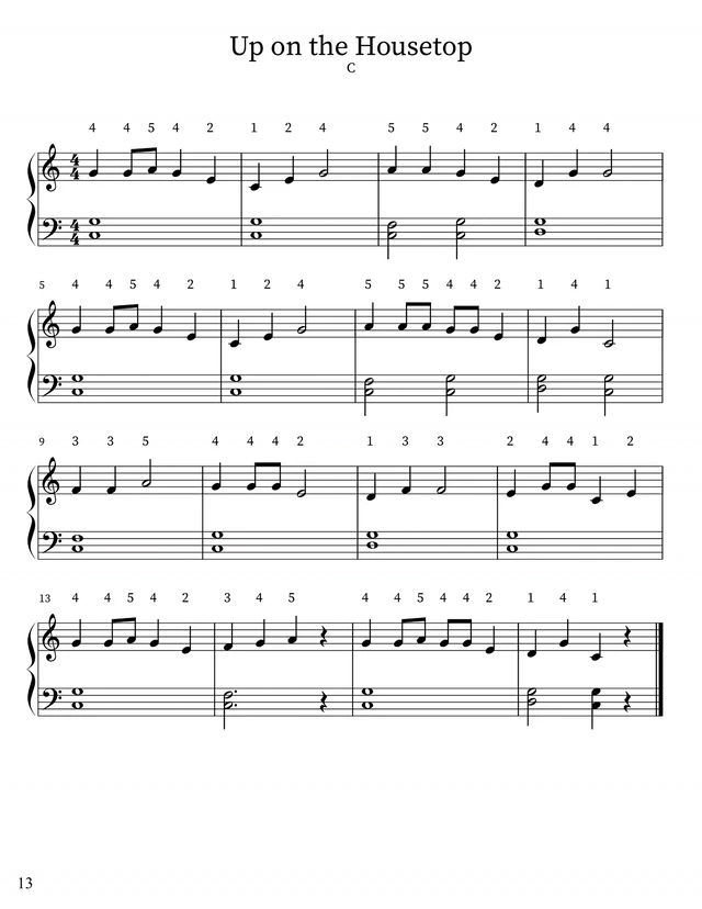 Progressive arrangement: sample page 5 from Classic Christmas Songs for Piano