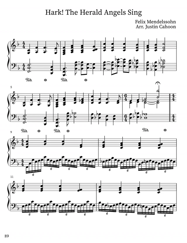 Advanced arrangement: sample page 6 from Classic Christmas Songs for Piano